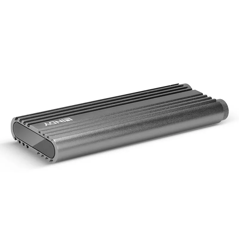 Lindy Caja para SSD NVMe M.2 USB 3.2 Gen 2 x2, caja para SSD, M.2, PCI Express, 20 Gbit/s, conexión USB, plata