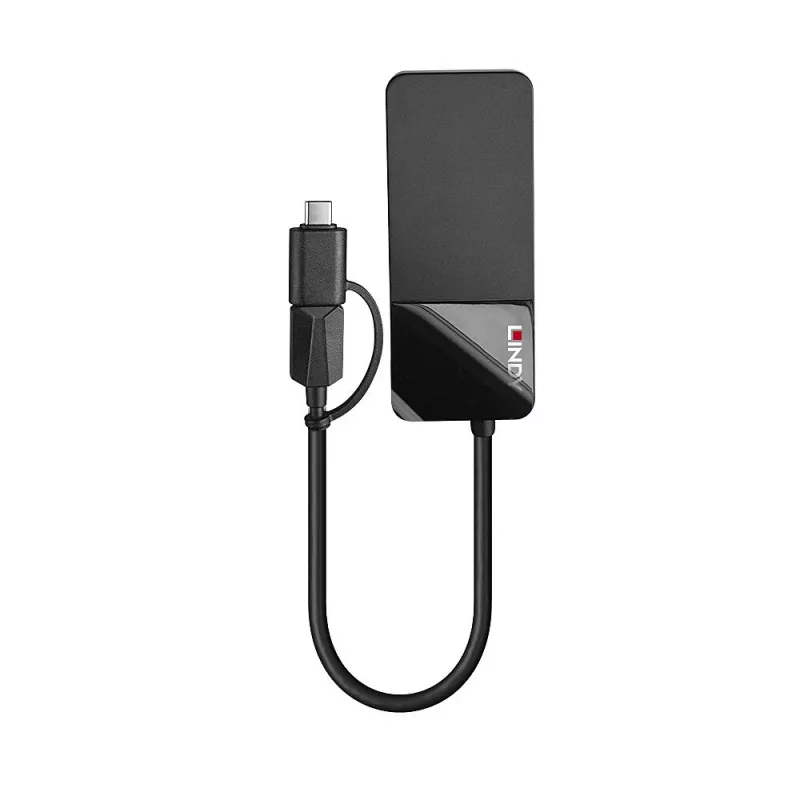 Lindy 43354 Estación de acoplamiento para portátil/replicador de puertos USB USB 3.2 Gen 1 (3.1 Gen 1) Type-A + Type-C negro