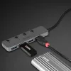 Lindy Hub USB 3.2 Type-C de 4 puertos con interruptores de encendido/apagado