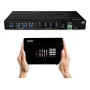 Lindy Switch de matriz USB 3.2 Gen 1 4x4, 5 Gbit/s, negro, metal, control giratorio, CE, FCC, RoHS y REACH, USB Type-A, USB Type-B