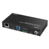 Lindy Extensor USB 3.2 Gen 1 HDBaseT Cat.6A de 100 m con 2 hosts, transmisor y receptor de red, 100 m, 480 Mbit/s, Cat6a, VS6320, bronce fosforoso