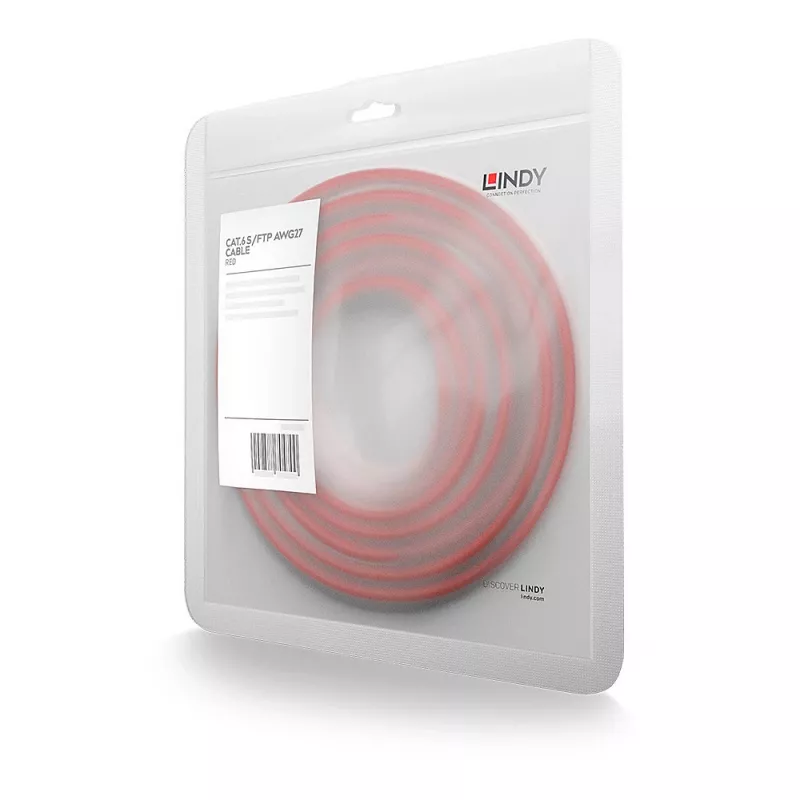 Lindy 47738 Cable de red rojo 10 m Cat6 S/FTP (S-STP)