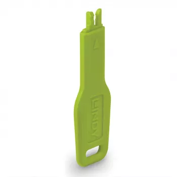 Lindy Llave para bloqueador de puerto RJ45, verde, llave para bloqueador de puerto, RJ-45, verde, acrilonitrilo butadieno estireno (ABS), bolsa de plástico, CE, RoHS, REACH, California Proposition 65