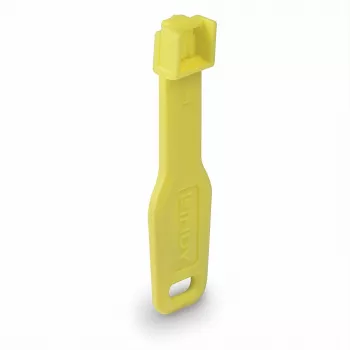 Lindy Bloqueadores de puerto RJ45 amarillos, 10x + 1 llave, bloqueador de puerto + llave, RJ-45, amarillo, acrilonitrilo butadieno estireno (ABS), 10 uds., bolsa de plástico
