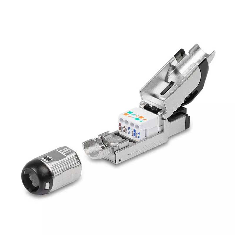 Lindy RJ-45 Cat.6/6A conector de campo sin herramientas, RJ45, negro, plata, metal, CE, REACH, RoHS, UKCA, 240 g, 133 mm
