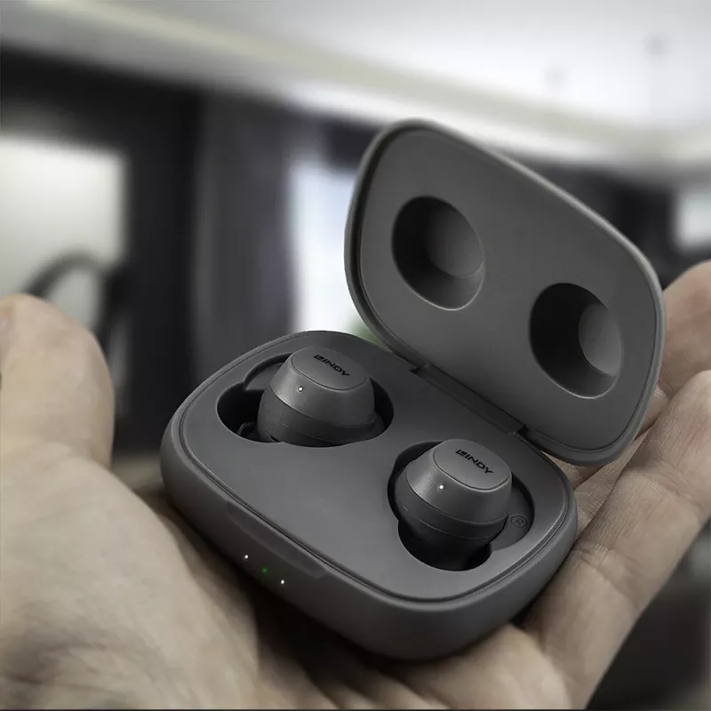 Lindy LE400W auriculares inalámbricos in-ear música/diario USB Type-C Bluetooth gris
