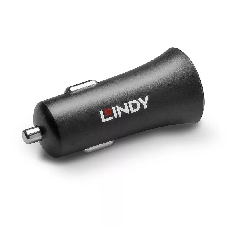 Lindy cargador de coche USB Type-C PD de un puerto, 27 W, coche, mechero, 12 V, 3 A, negro