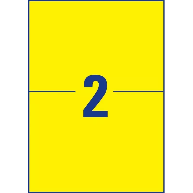 Etiqueta autoadhesiva Avery L6130-20 rectangular amarillo