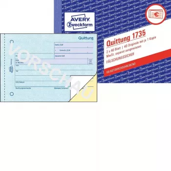 Libro de formularios de contabilidad AVERY 1735-5 A6 40 páginas