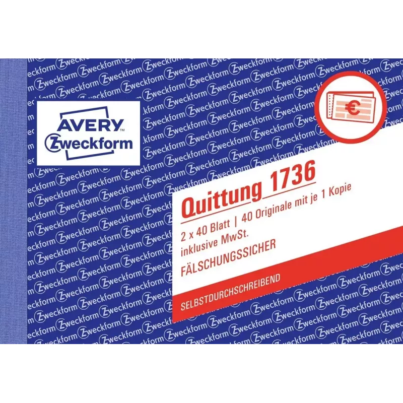Libro de formularios de liquidación A6 Avery 1736-5