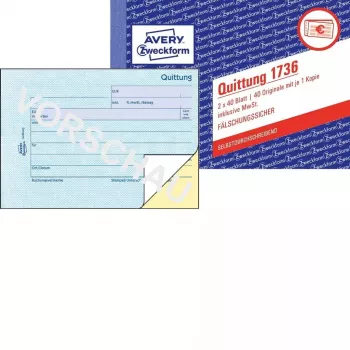 Libro de formularios de liquidación A6 Avery 1736-5