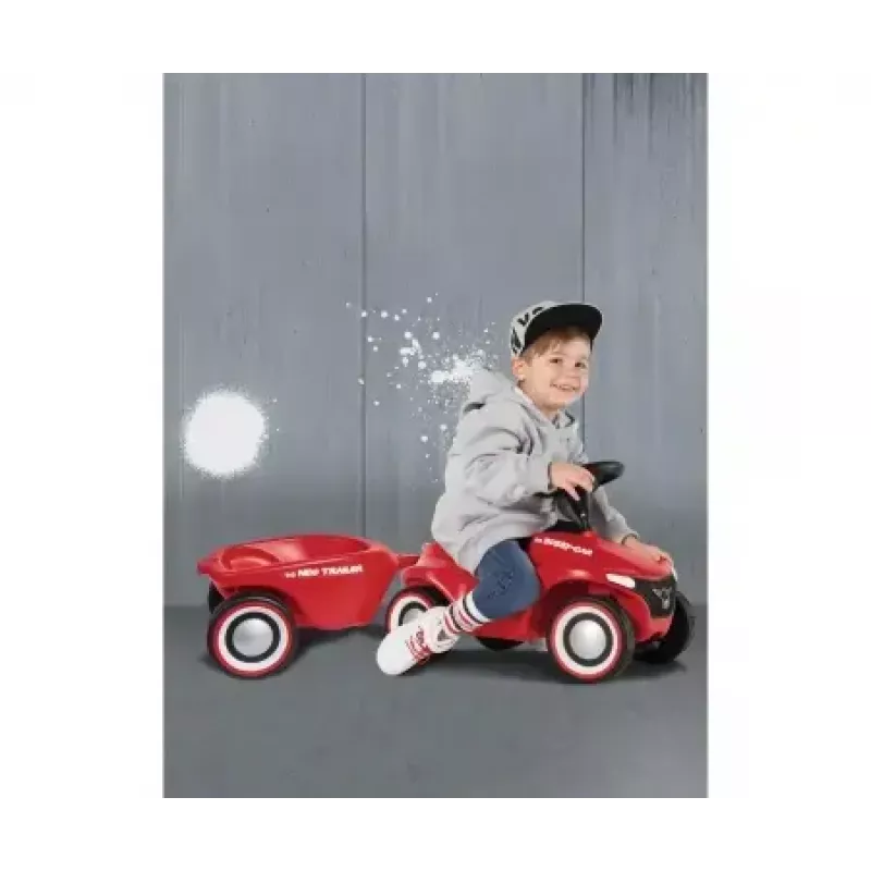 Remolque de coche de juguete Simba‑Dickie BIG Bobby‑Car Neo Trailer — plástico, rojo, para niños de 1–5 años