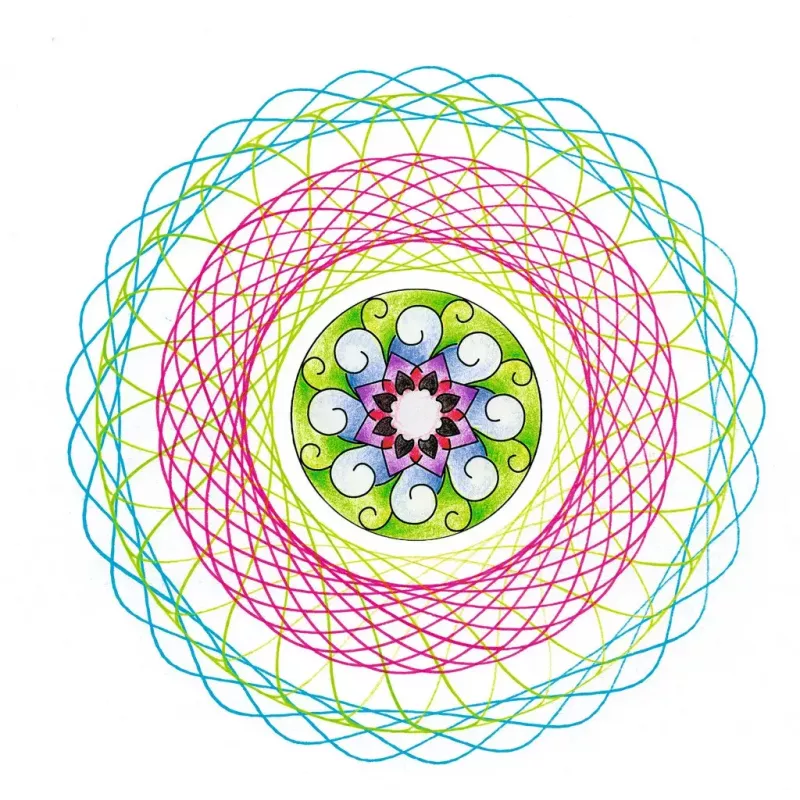 Spirograph infantil Ravensburger 297740 con plantilla y 2 rotuladores, multicolor, para niños a partir de 6 años