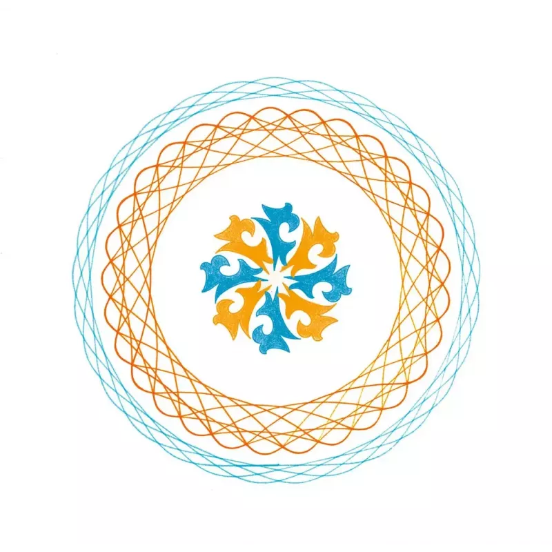 Spirograph infantil Ravensburger 297740 con plantilla y 2 rotuladores, multicolor, para niños a partir de 6 años