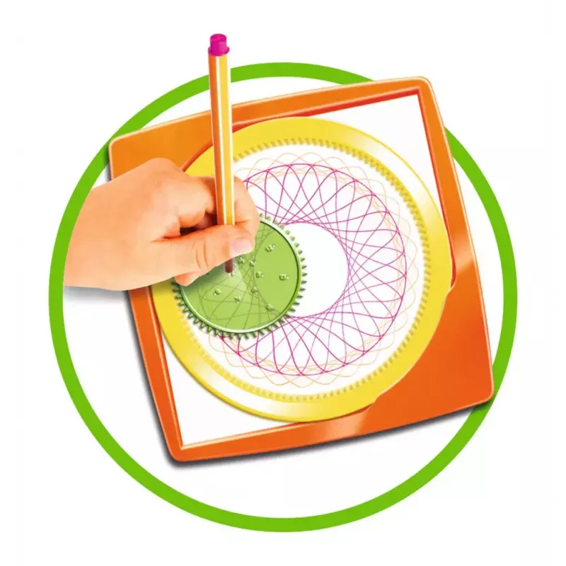Spirograph infantil Ravensburger 297740 con plantilla y 2 rotuladores, multicolor, para niños a partir de 6 años