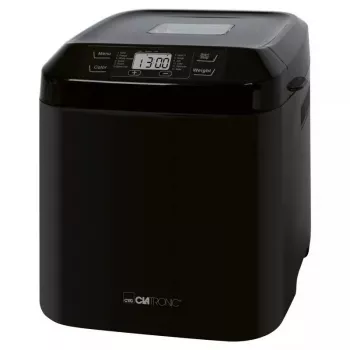 Máquina de pan CLATRONIC BBA 3774 550W – molde de 3 l, hasta 1,5 kg de pan, 12 programas, temporizador LCD
