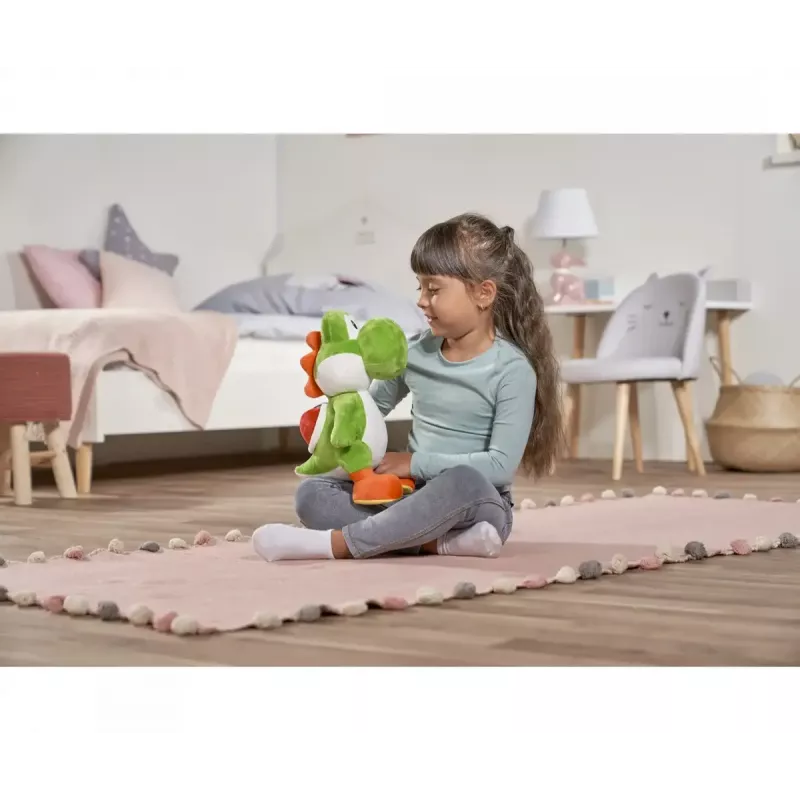 Peluche figura Yoshi de Simba-Dickie, temática Super Mario, modelo 109231012, aprox. 30 cm