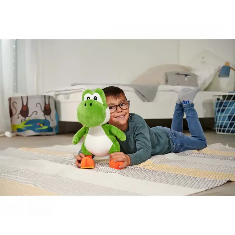 Peluche figura Yoshi de Simba-Dickie, temática Super Mario, modelo 109231012, aprox. 30 cm