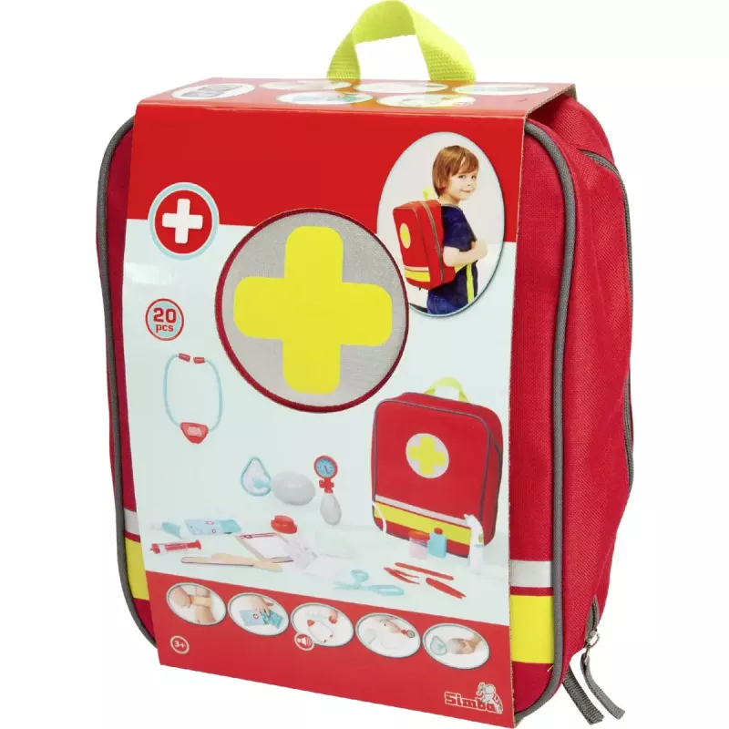 Set de juego mochila de médico de urgencias Simba-Dickie – set de médico de rol para niños