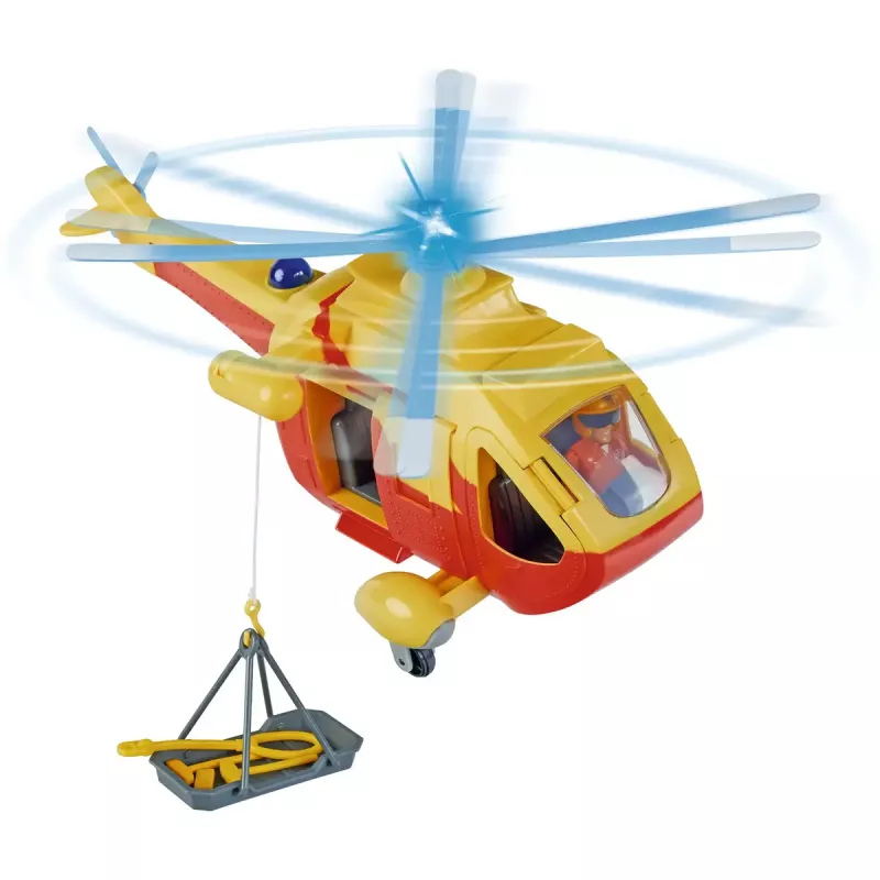 Helicóptero de juguete Simba-Dickie Bombero Sam Wallaby 2 Update – set de vehículo de juego