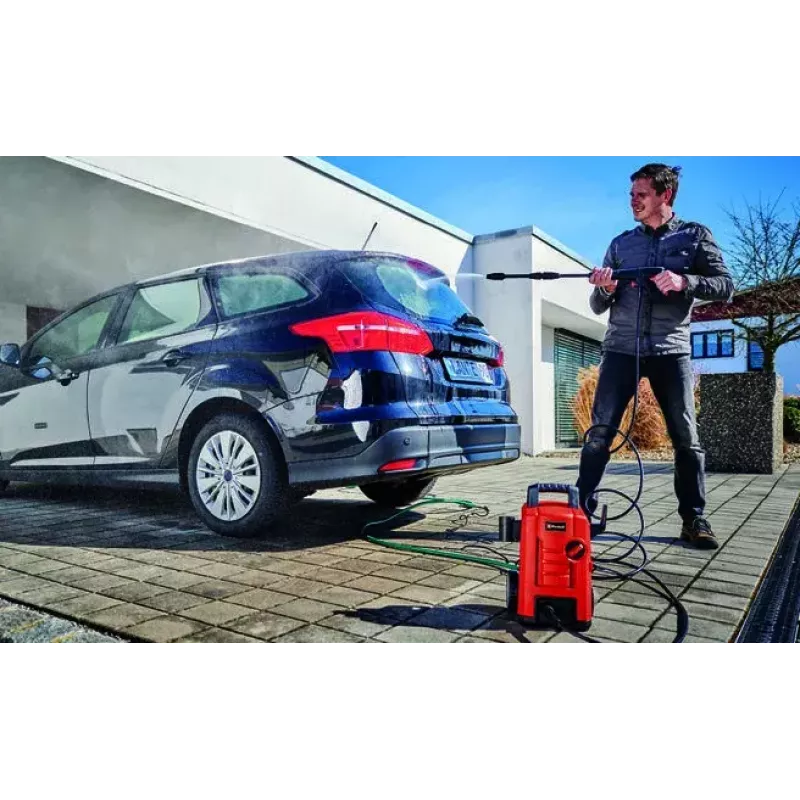 Hidrolimpiadora EINHELL TC-HP 130 vertical eléctrica, 130 bar, 390 l/h, manguera de 5 m