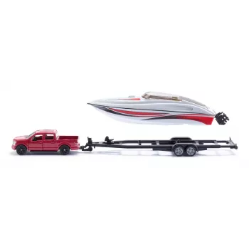 Siku Ford F150 con lancha motora maqueta de coche premontada 1:50