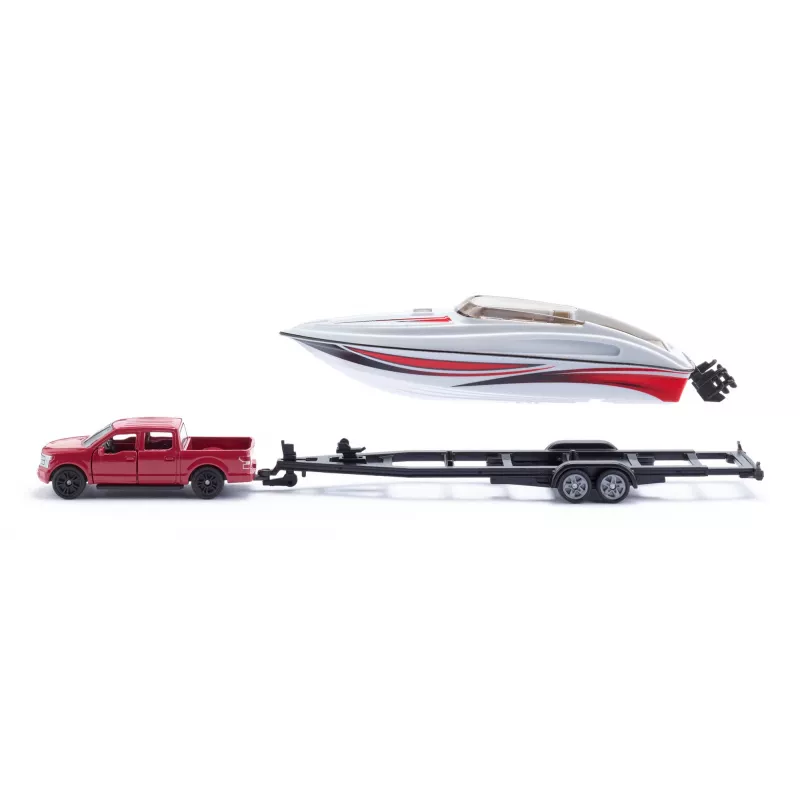 Siku Ford F150 con lancha motora maqueta de coche premontada 1:50