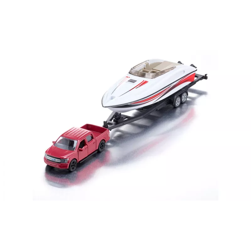 Siku Ford F150 con lancha motora maqueta de coche premontada 1:50
