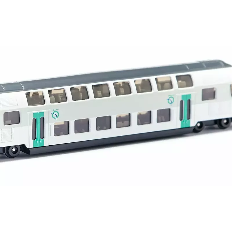 Tren Siku RATP de dos pisos metal plástico negro azul gris