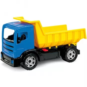 Camión Lena GIGA TRUCKS volquete azul rojo surtido