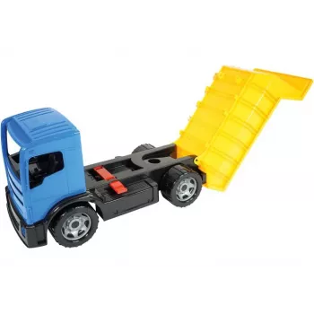 Camión Lena GIGA TRUCKS volquete azul rojo surtido