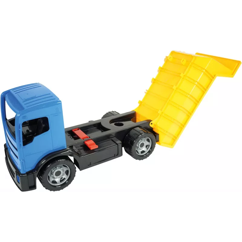 Camión Lena GIGA TRUCKS volquete azul rojo surtido