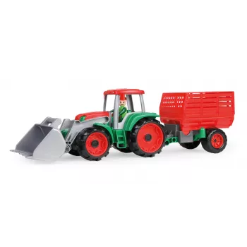Tractor de juguete con remolque de heno Lena Truxx 04428 envase abierto – set de juego de plástico