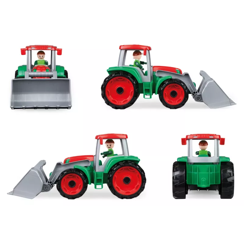 Tractor de juguete con remolque de heno Lena Truxx 04428 envase abierto – set de juego de plástico