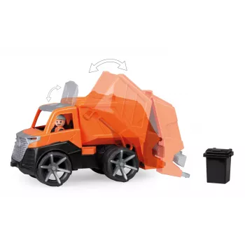 Camión de basura Lena TRUXX SM04534 goma acero naranja 2+ años