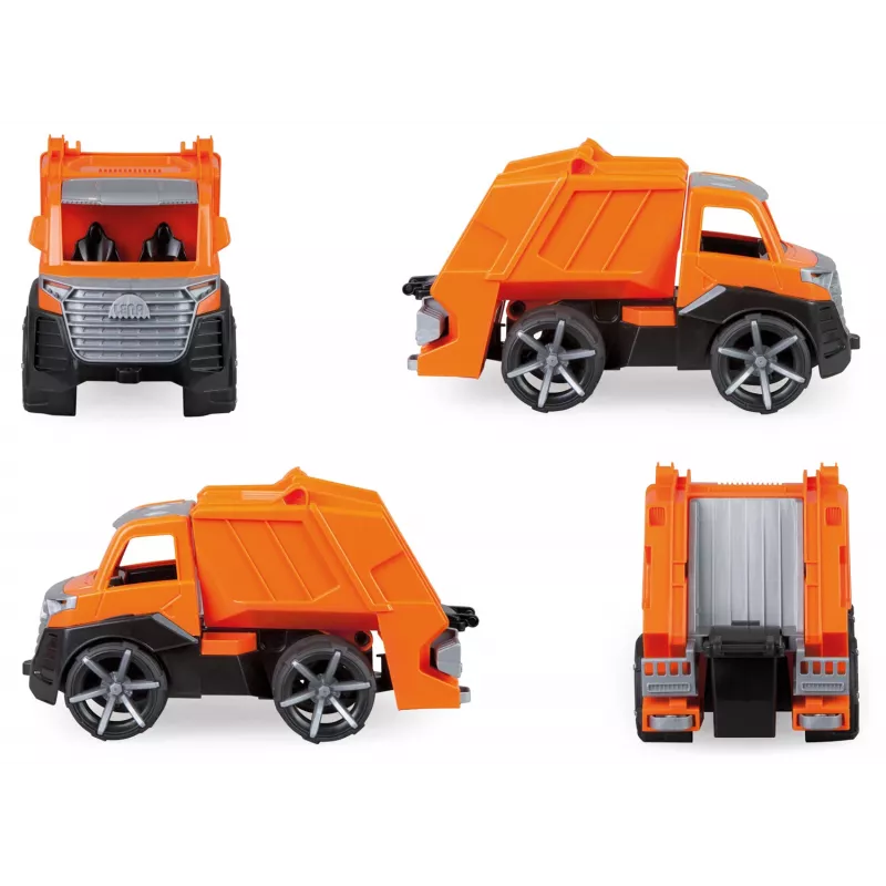 Camión de basura Lena TRUXX SM04534 goma acero naranja 2+ años