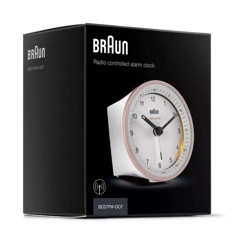 Despertador de cuarzo Braun BC07 rosa, blanco