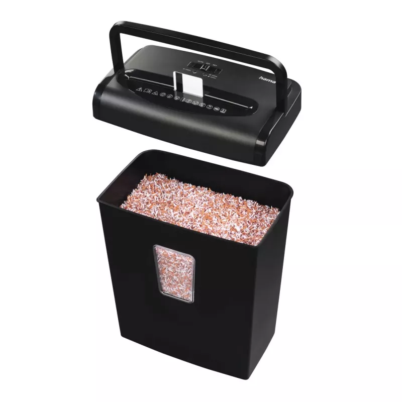 Destructora de papel Hama Premium M8 corte en partículas 68 dB 22 cm negra