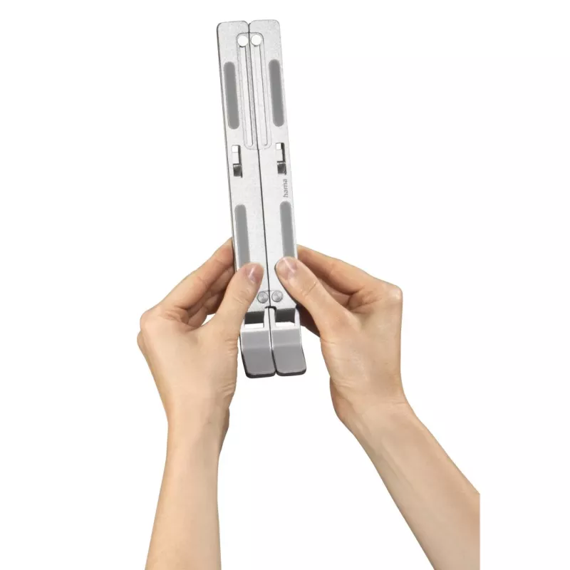 Soporte para portátil Hama de aluminio plata 39,1 cm (15,4 pulgadas)