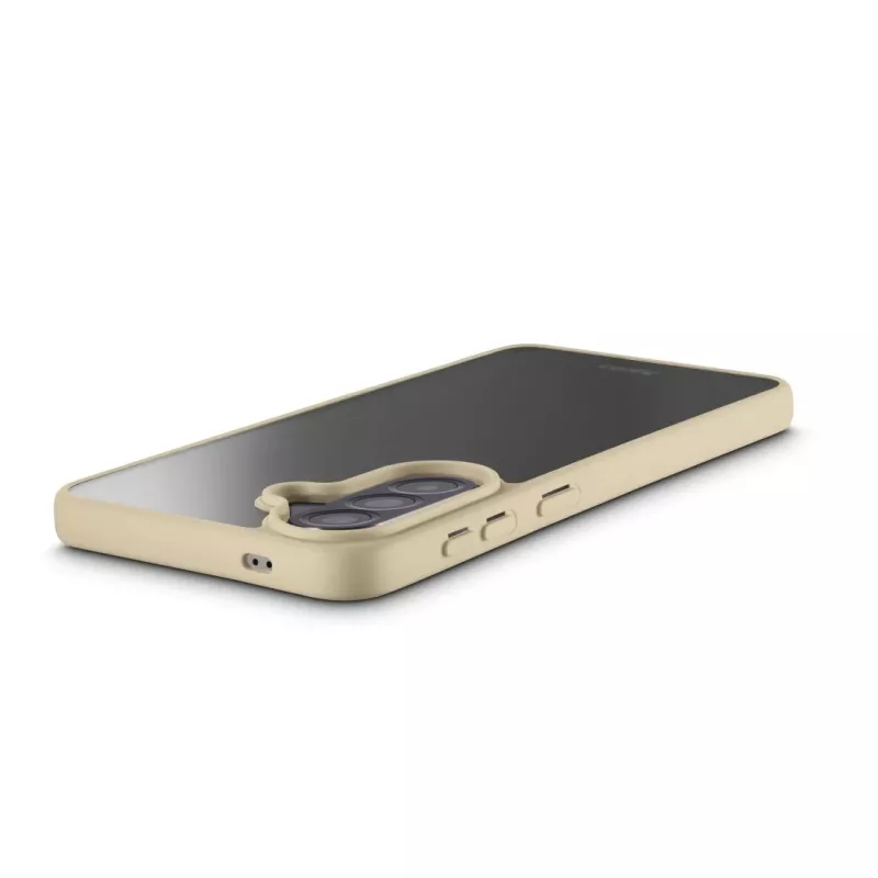 Funda para móvil HAMA Frame Protect para Samsung Galaxy A57 5G – tipo funda, compatible con pantalla de 17 cm (6,7 pulgadas), beige transparente