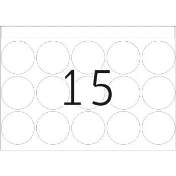 Etiquetas para máquinas de impresión HERMA DP1 Ø 32 mm redondas blanco papel mate