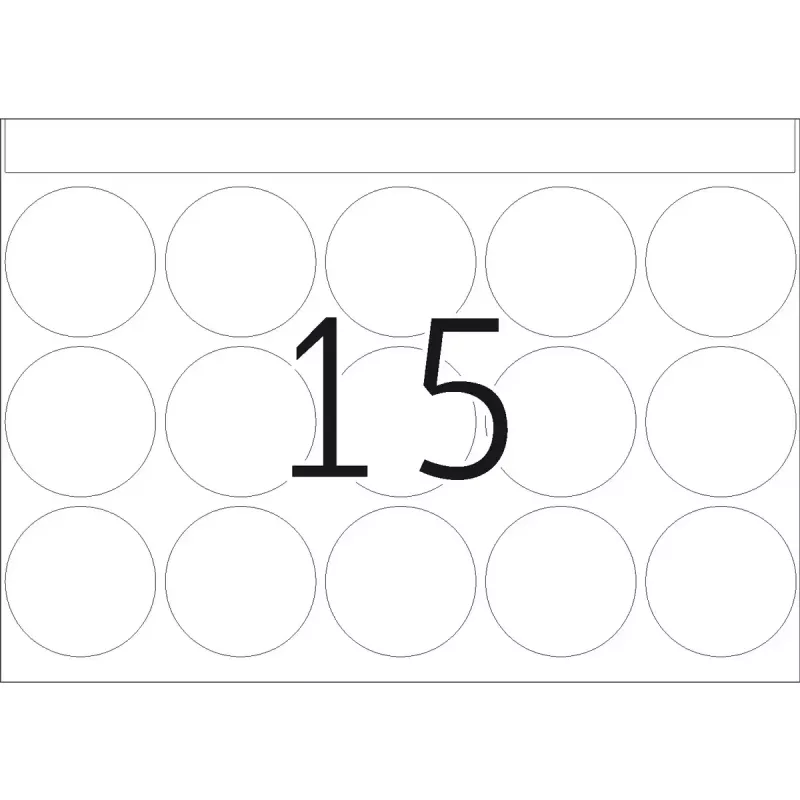 Etiquetas para máquinas de impresión HERMA DP1 Ø 32 mm redondas blanco papel mate