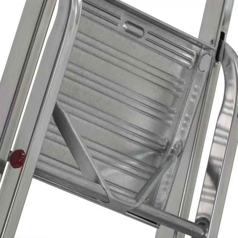 Escalera de peldaños de aluminio Krause Corda 5 peldaños, altura máxima 300 cm, capacidad de carga 150 kg, 4,1 kg