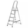 Escalera de peldaños de aluminio Krause Corda 5 peldaños, altura máxima 300 cm, capacidad de carga 150 kg, 4,1 kg