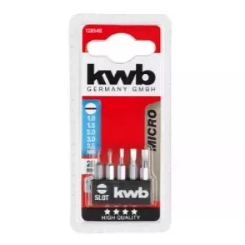 Juego de puntas de destornillador KWB 128540 — 5 uds., puntas planas, 28 mm