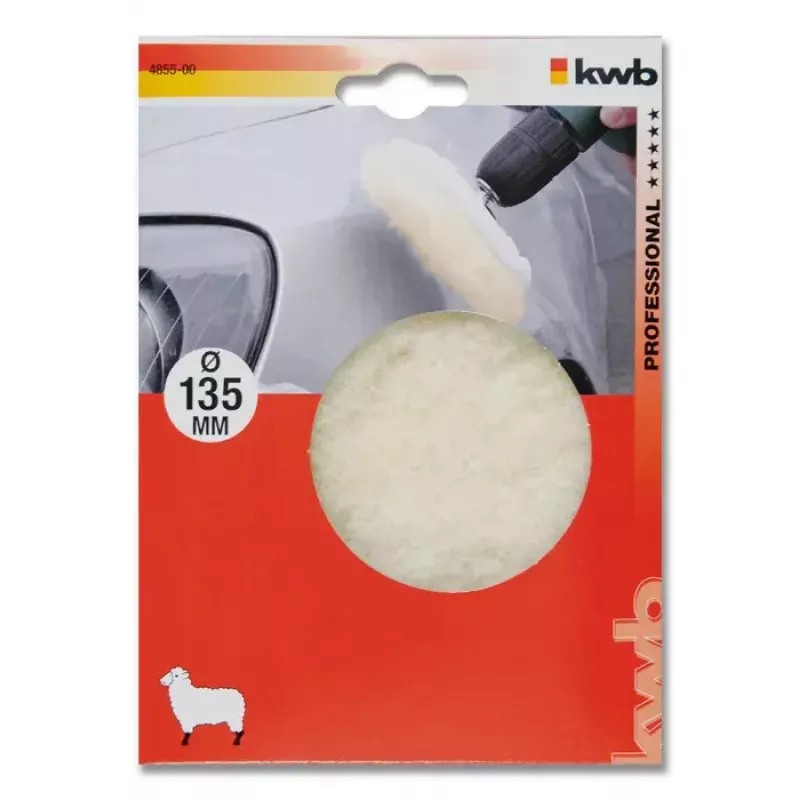 Esponja de pulir KWB 485500 — almohadilla de pulir, diámetro de trabajo 13,5 cm, blanco