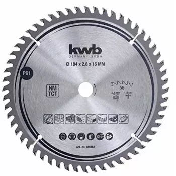 Disco de sierra circular KWB 586168 con plaquitas de metal duro 1 ud.