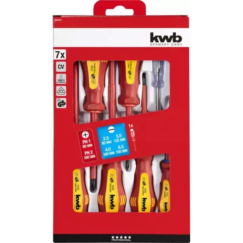 Set de destornilladores manuales KWB 665307