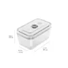 Fiambrera ZWILLING FRESH & SAVE rectangular 0,9 L, recipiente de cristal con tapa de plástico hermética, apta para horno/microondas/frigorífico