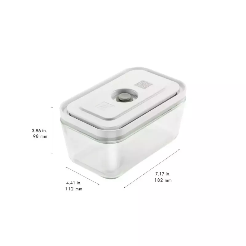 Fiambrera ZWILLING FRESH & SAVE rectangular 0,9 L, recipiente de cristal con tapa de plástico hermética, apta para horno/microondas/frigorífico